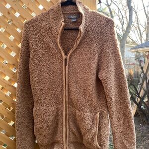 Brown Sherpa Zip-Up jacket